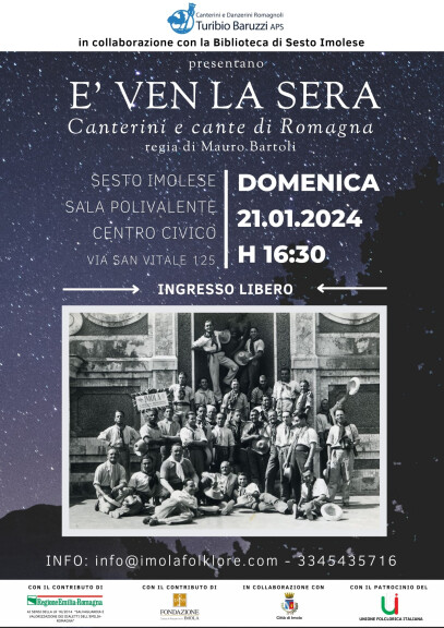 copertina di E' ven la sera. Canterini e cante di Romagna