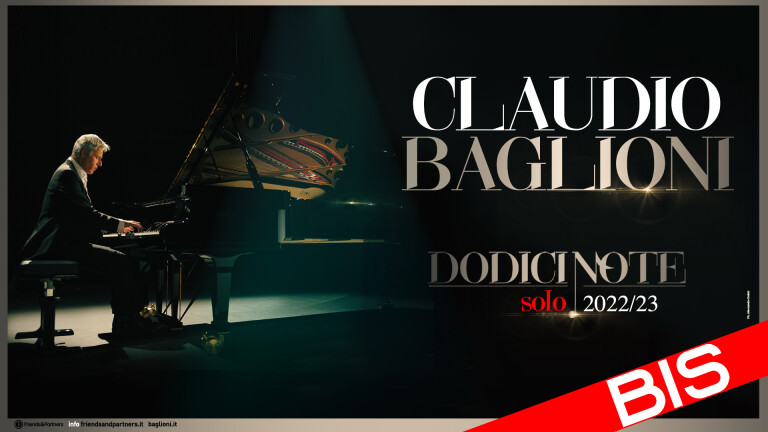 Locandina tour di Claudio Baglioni DODICI NOTE SOLO BIS