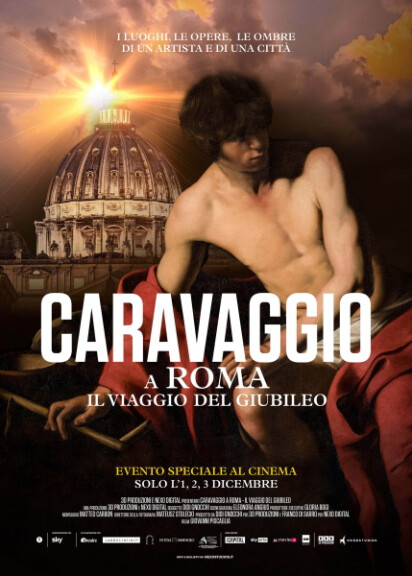 Locandina del film "Caravaggio a Roma - Il viaggio del Giubileo"