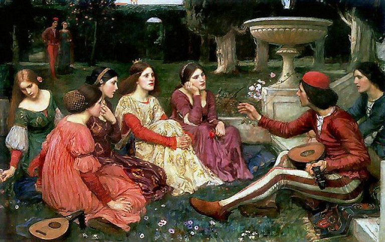 copertina di D’amore e d’altri fatti: sfogliando il Decameron
