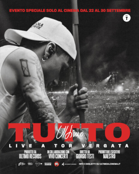Locandina del film "Ultimo - Tutto. Live a Tor Vergata"