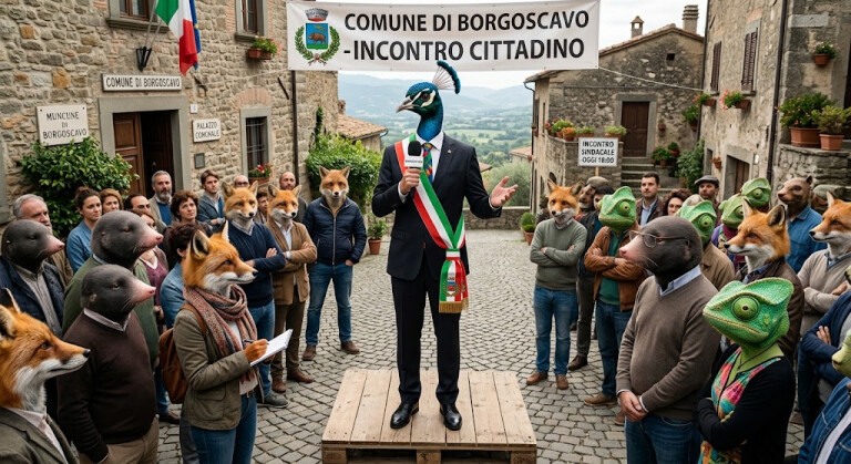 copertina di Borgoscavo. Una città immaginaria, tante domande reali
