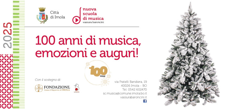 Invito concerto di Natale 2025 100 anni